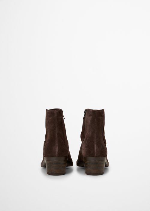 Western-Style Ankle Boots, Rodeo Model — Burnt Coffee