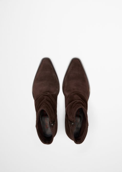 Western-Style Ankle Boots, Rodeo Model — Burnt Coffee