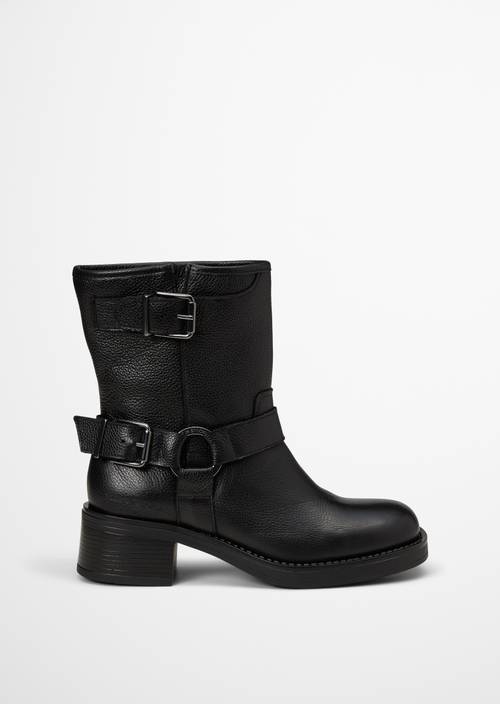 Bottes à tige courte, modèle Raquel Black vue extérieure de la chaussure droite