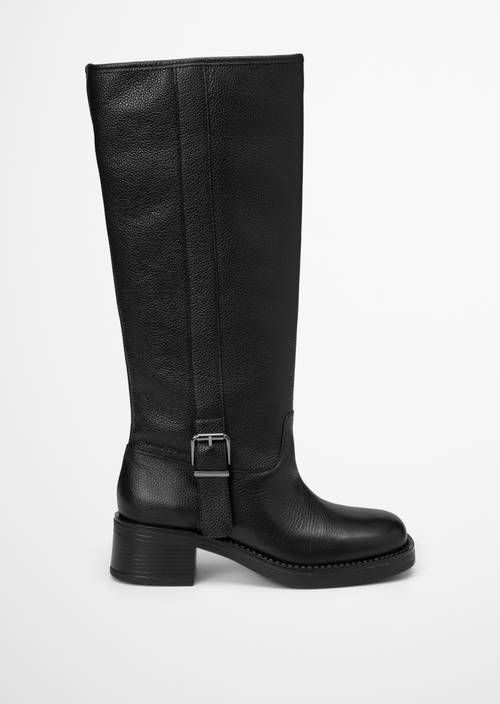 Langschaft-Stiefel Model Raquel Black Ansicht rechter Schuh von außen