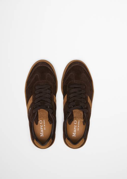 Modèle de baskets Court Burnt Coffee en vue de dessus