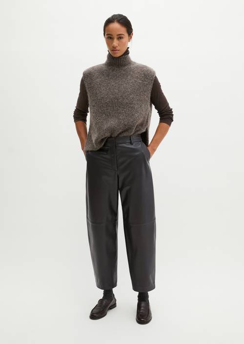 Lederhose regular Black in Frontalansicht