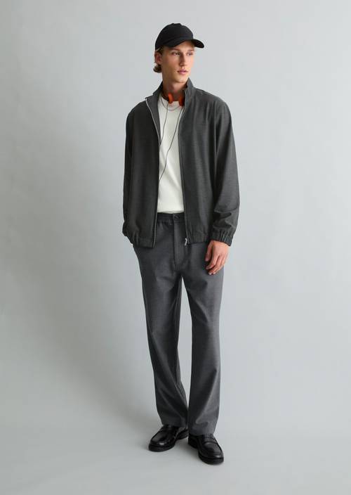 Regular-fit overshirt Dark Grey in front view
