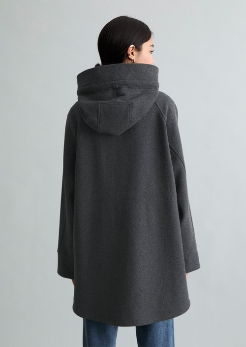 Regular-Fit Wool Parka — Anthra Melange