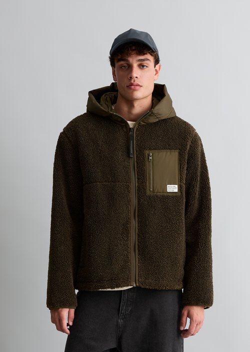 Casual Teddy Jacket — Olive Drab