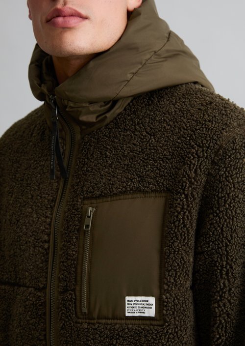 Casual Teddy Jacket — Olive Drab