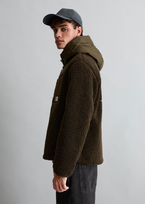 Casual Teddy Jacket — Olive Drab