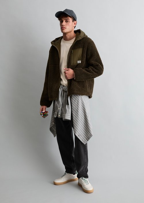 Casual Teddy Jacket — Olive Drab