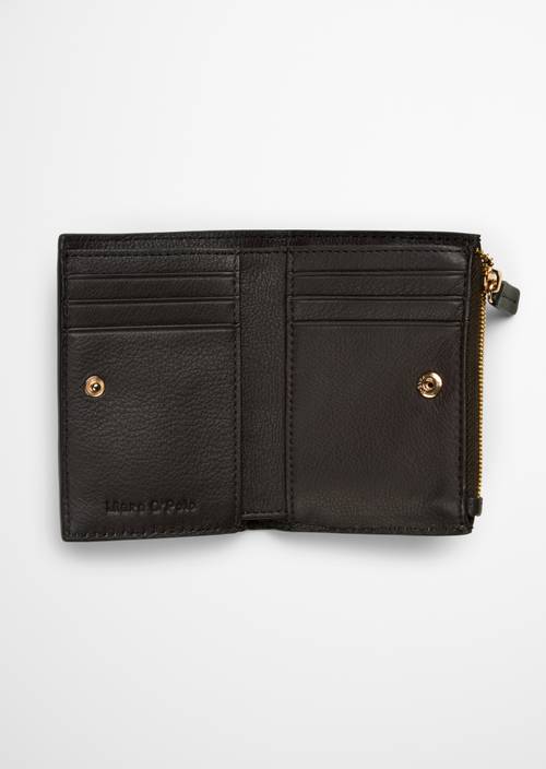 Franka Wallet Burnt Coffee shown opened