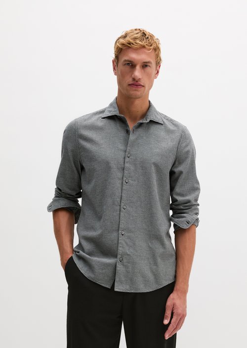 Flannel Shirt-Style — Medium Grey