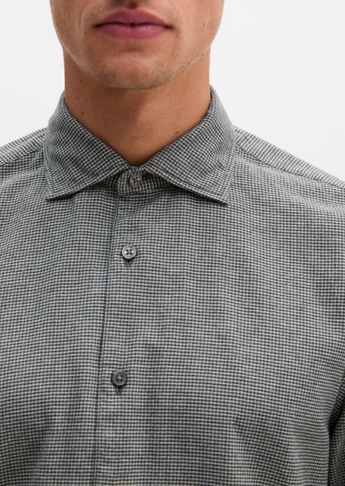 Flannel Shirt-Style — Medium Grey