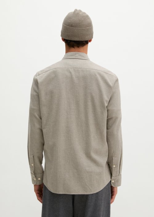 Flannel Shirt-Style — Light Beige