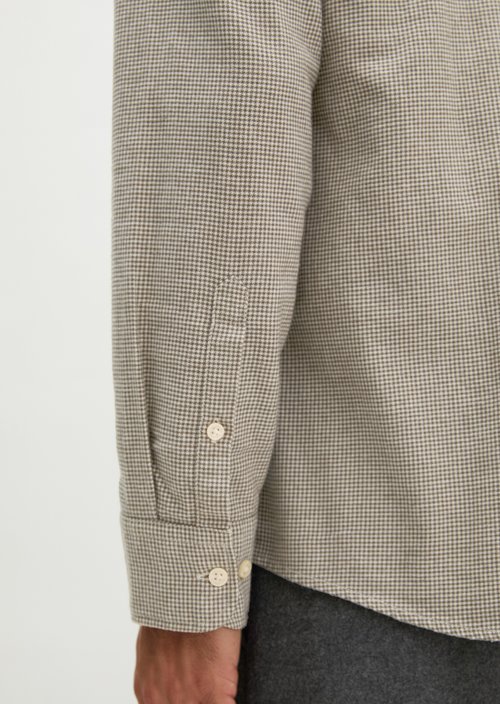 Flannel Shirt-Style — Light Beige