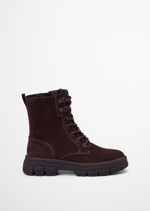 Josy Lace-Up Boots — Burnt Coffee