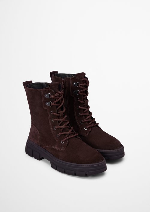 Josy Lace-Up Boots — Burnt Coffee