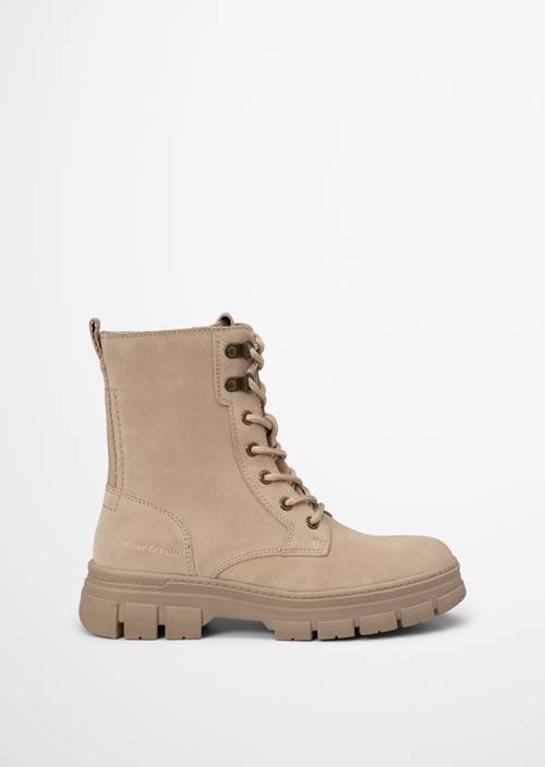 Bottes à lacets modèle Josy Earthy Taupe vue extérieure de la chaussure droite