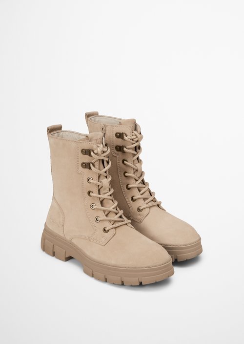 Josy Lace-Up Boots — Earthy Taupe