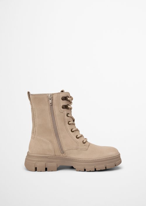 Josy Lace-Up Boots — Earthy Taupe