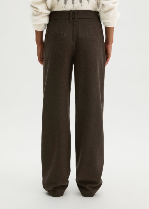 Regular-Fit Tailored Pants — Stone Brown Melange