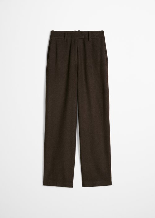Regular-Fit Tailored Pants — Stone Brown Melange