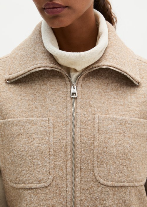 Cropped Outdoor Vest — Light Stone Melange