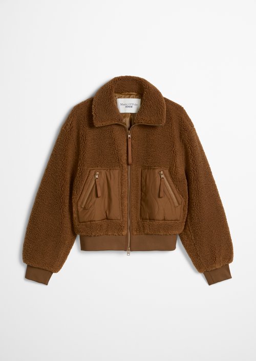 Regular-Fit Teddy Jacket — Old Copper