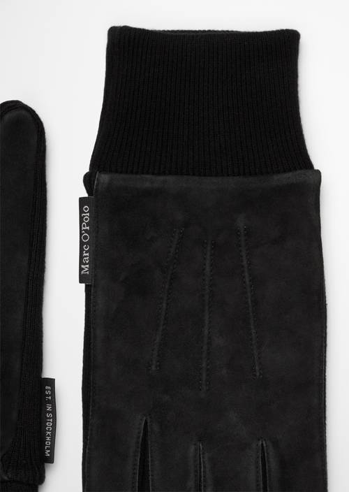 gants en cuir Black en vue détaillée