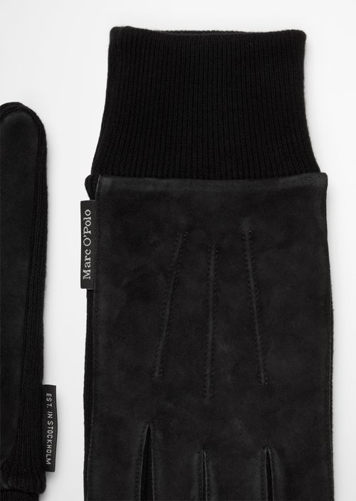 Leather gloves — Black