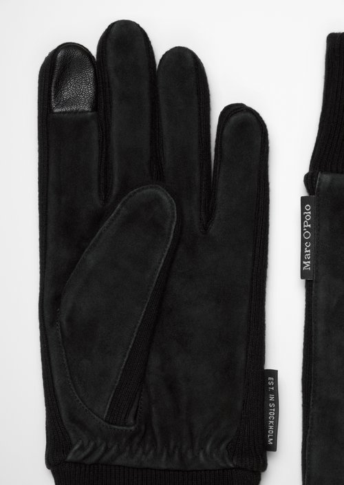 Leather gloves — Black