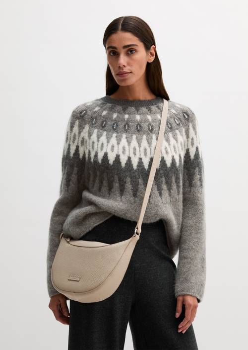 Bellina Crossbody Bag Chalky Mauve worn on model