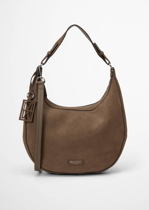 Bellilo Medium Shoulder Bag Faded Brown in front view