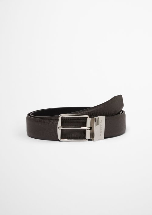 2-in-1 Reversible Belt, Model Bodu — Dark Nickle