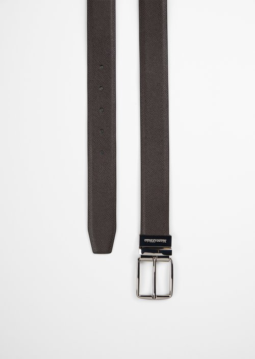 2-in-1 Reversible Belt, Model Bodu — Dark Nickle