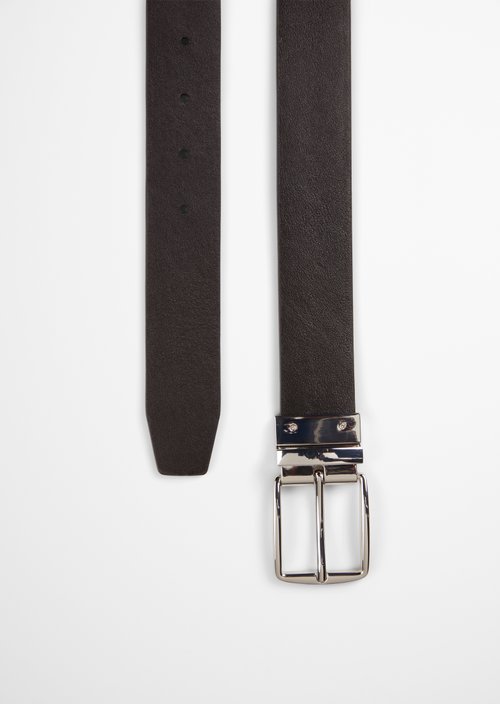 2-in-1 Reversible Belt, Model Bodu — Dark Nickle