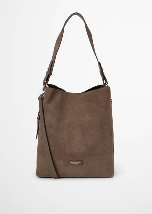 Brinja Medium Hobo Bag Faded Brown in front view