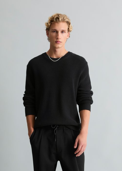 Regular-fit sweater — Black