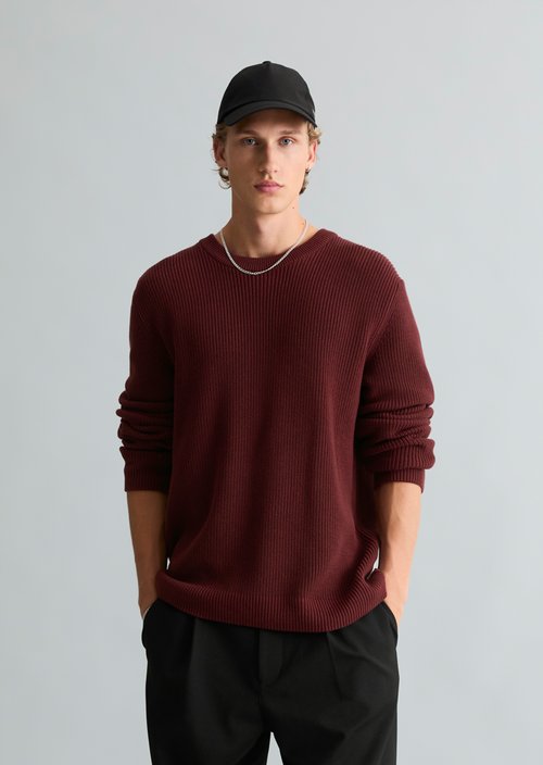 Regular-fit sweater — Burgundy