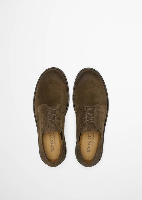 Chaussures à lacets, modèle Rony Dark Taupe en vue de dessus