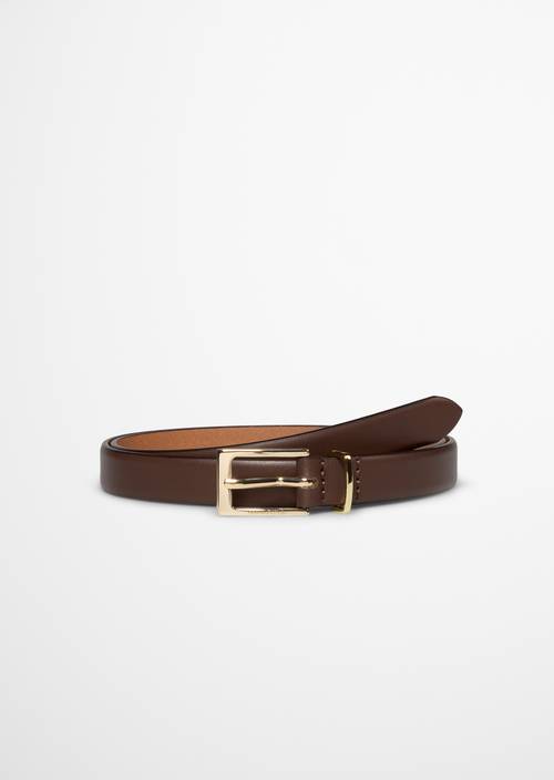Ceinture modèle Gusa Burnt Coffee en vue de face