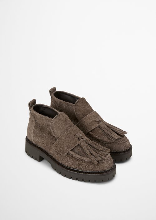 Erin Ankle Loafer — Dark Taupe