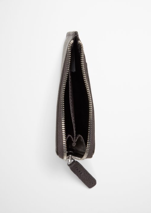 Timon Zipper Wallet — Dark Nickle