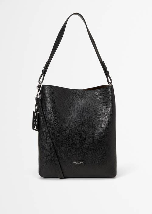 Hobo Bag Model Brinja medium Black in Frontalansicht