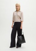 Brinja Medium Hobo Bag made of grained cowhide leather - black