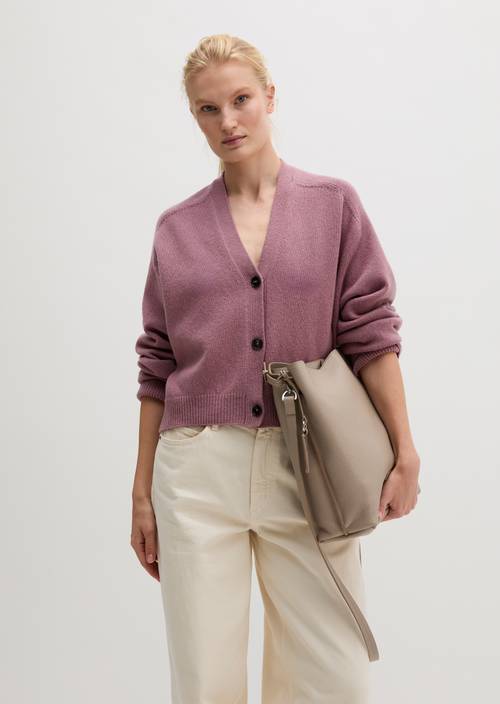 Brinja Medium Hobo Bag Chalky Mauve worn on model