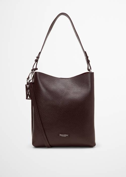 Taška typu „hobo“ model Brinja, střední velikost Black Cherry v předním pohledu