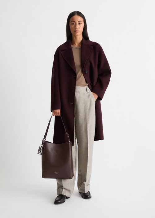 Brinja Medium Hobo Bag — Black Cherry