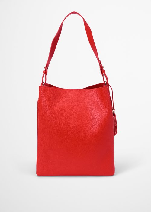 Brinja Medium Hobo Bag — Shiny Red
