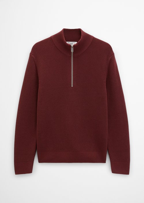 Regular-Fit Knitted Turtleneck — Burgundy