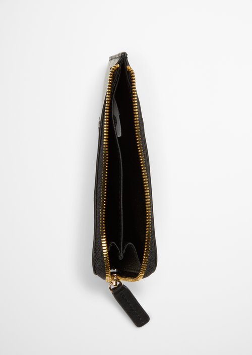 Florica Zipper Wallet — Black