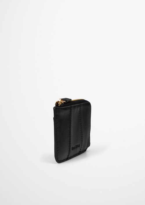 Florica Zipper Wallet — Black